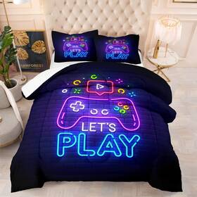 5014-t Ninenine Boys Gaming Bedding Twin Set With 1 Comforter And Pillowcase