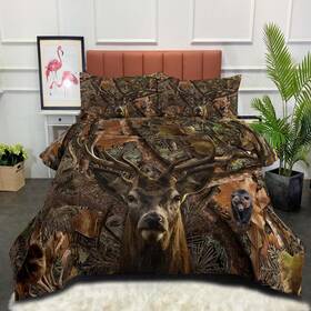 5021-f Ninenine Deer Bedding Sets Camo Comforter Setboys Queen Beddingwestern