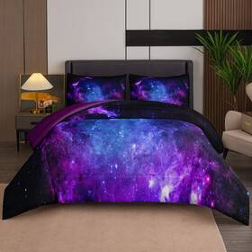 Nn1-f Ninenine Galaxy Bedding Full Size Comforter Sets For Girls Space Set Comfor
