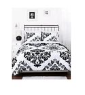 1218-55 Noir Damask Reversible Black Classic Set White Comforter