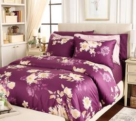 H473912 Northern Nights Floral Printed Comforter And Sham Set - King-
