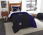Northwest Baltimore Ravens 2 Pc Twin Embroidered Comforter Set Drape Panel Sets 087918295414