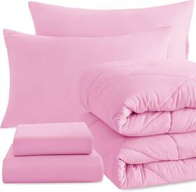 Ntbay 726084625358 Twin Comforter Set With Sheets 5 Pieces Soft And Breathable Bedding