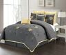 Nts-20833 Grand Linen Embroidered Comforter Set Queen Sunflower Bedroom 604227120833