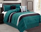 P-21150-teal-q Ntvtsosieb Luxlen 7 Piece Comforter 634030219806