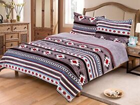 17426 Nu Trendz Signature Southwest Design Navajo Print Queen Size 3pcs Set