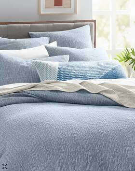 Oake 766380505053 Ripple Matelasse 3-pc. Comforter Set King Exclusively At Macys -blue Nwt