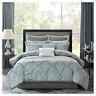 -- Octavia Jacquard Comforter Set King Size Blue 675716643638