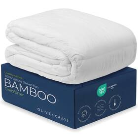 Olive Crate 354967002555 100% Viscose Derived From Bamboo Comforter - Extra Thicker And Heavier Queen