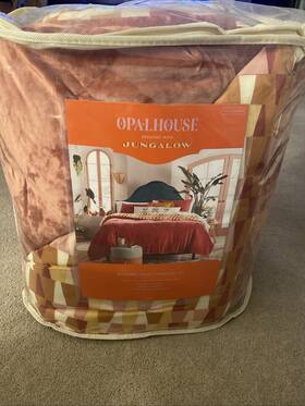 83756306 Opalhouse Designed With Jungalow Full/queen Berry Velvet Comforter Set - Reversible And Plush Nib