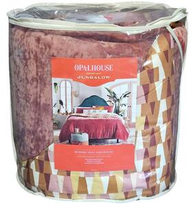 83756319 Opalhouse Designed With Jungalow King Reversible Velvet Comforter And Sham Set Berry -