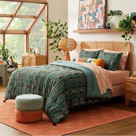 86507837 Opalhouse Designed With Jungalow Twin/twin Extra Long Sun In The Water Comforter And Sham Set