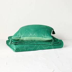 90540001 Opalhouse Designed With Jungalow 60 Inch X80 Decorative Bed Throw And Pillow Set Dark Green -