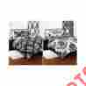 Ozk00bt61mul-cnrq Classic Noir Bedding Comforter Reversible Damask Set Modern Black White Beautiful Shams Queen