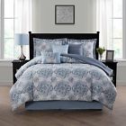 Ozr02te47blu Style Domain Comforter Set Blue King 081806404995