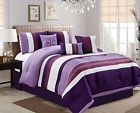 P-os-21176-purple-q Luxlen Piece Bed In Bag Comforter Set Oversized 634030220475