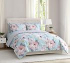 P07272 Peach And Oak Floral Elegant Bedding Set Queen Size Comforter