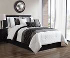 P2-21331-white-k Luxlen Piece Luxury Comforter Bedding Set White 634030221847