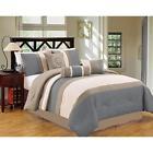 Pa20789bluegreycalk Luxlen Closeout Comforters Piece In Bag Cal King 634030219271