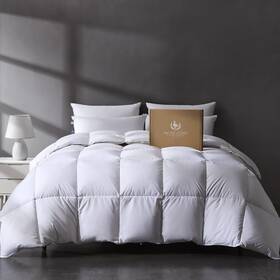 Pacific Coast 850071185584 Luxury White Goose Feather Down Fiber Comforter King Size All Season Hotel C