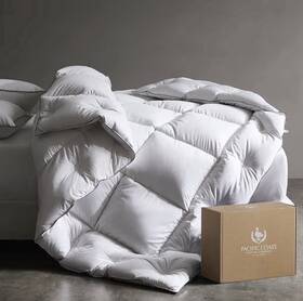 Pcf-c2401fcwgf-k Pacific Coast Down Comforter King Size 100% Cotton Shell Sealed Msrp 319.99