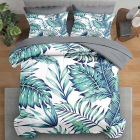Sss1060028-mb7s-ka-3-fba Pamnest Comforter Set King Size Blue Geometric 7 Pcs Bedding Kids And Adults