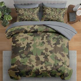 Sss1073801-mb7s-qa-3 Pamnest Comforter Set Queen Size Military Hunting Camouflage 7 Pcs Bedding For Kids