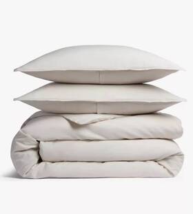 94205795 Parachute Full/queen Relaxed Linen Duvet Cover And Sham Set Parchment -