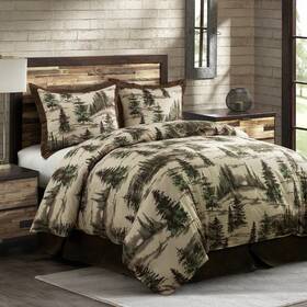 Paseo Road 819652026302 Cabin Bedding Joshua 3 Piece Lodge Comforter Set Open Box Sz Queen