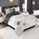 Pcs-k8 Paris Comforter Set Queen Size Pcs Reversible Modern 761193436754