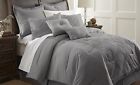 Pct Savannah 8 Piece Embellished Comforter Bed Set Grey Queen 645470120324