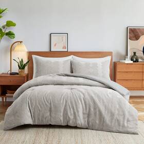 Peace Nest 738056220843 3 Piece Reversible Pintuck Pinch Pleat Bohemia And Tufted Clipped Comforter Set