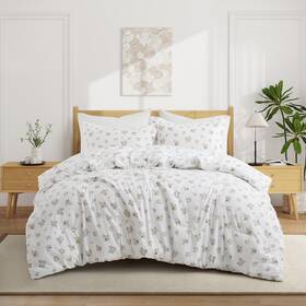 Peace Nest 774049388855 Floral Printed Comforter Set With Pillowcases Bedding For All Season