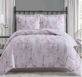 Pem America 783048113412 Paris 3-piece Full/queen Comforter Set Reversible New Macy S