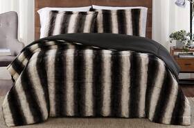 Pem America 894190083518 New Snow Leopard Stripe Faux Fur 2 Pc Twin Sz Comforter Bedding Set With Sham Pem America 894190083518 New Snow Leopard Stripe Faux Fur 2 Pc Twin Sz Comforter Bedding Set With Sham