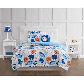 Cs3404tw3-1500 Pem America My World All Star Twin 3 Piece Comforter Set