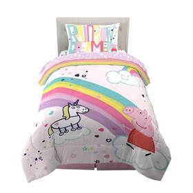 6a318c-u Peppa Pig Franco Kids Bedding Twin Comforter And Sheets Set