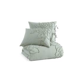 2a2128c3gr Peri Home 100% Cotton 3-piece Sage Comforter And Sham Set Green Chenille Ros