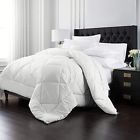 Phc-dmndascmfrtr-k-wht Unbranded Luxury Hypoallergenic Comforter Alternative Premium All Season White Full