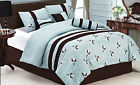 20603 Pieces Queen Luxury 7 Set Blue Comforter King