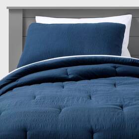 80774567 Pillowfort Twin Seersucker Comforter Set Navy - 80774567 Pillowfort Twin Seersucker Comforter Set Navy -