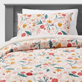 80775190 Pillowfort Twin Garden Floral Kidsft Comforter Set - Girls Bedding