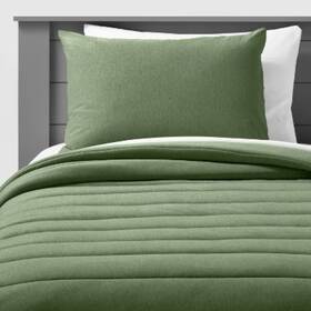 80775265 Pillowfort Full/queen Channel Jersey Comforter Set Green -