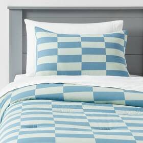 86702780 Pillowfort Full/queen Comforter Set Checkers -