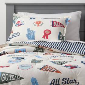 94159955 Pillowfort 2pc Twin All Star Sports Kidsft Comforter Bedding Set -