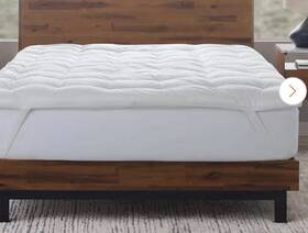 Plush Down And Feather Bed 693614014893 2 Inch California King Size White Bed. 72x80