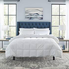240dacmfqwh Pointehaven 240tc Cotton Percale Down Alterative Oversized Comforter