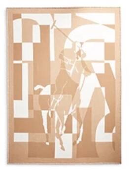 Polo Ralph Lauren 886087400298 Home Beige Rl Stadium Throw Blanket 54x72 Pony