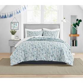 84240542 Poppy & Fritz Twin Olivia Comforter And Sham Set Blue - Cotton 84240542 Poppy & Fritz Twin Olivia Comforter And Sham Set Blue - Cotton