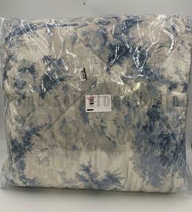 1105872 Pottery Barn Jardin Toile Floral Cotton Comforter Blue Multi King Cal #u1005